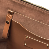 "Courage" - Joshua 1:9 Leather Tote Bag