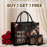 "Pray" Leather Handbag Valentine