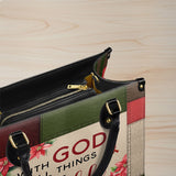 "Hope" - Matthew 19:26 Leather Handbag Valentine
