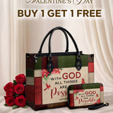 "Hope" - Matthew 19:26 Leather Handbag Valentine
