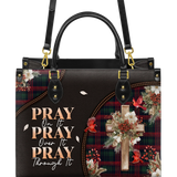 "Pray" Leather Handbag