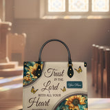 Sunflower Faith - Leather Handbag